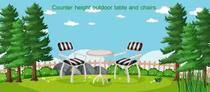 counter height outdoor table and chairs